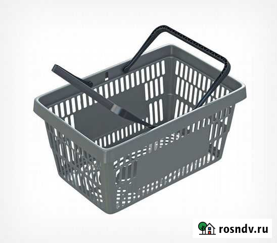 Корзина покупательская пласт. 20 литров, серая Октябрьский - изображение 1