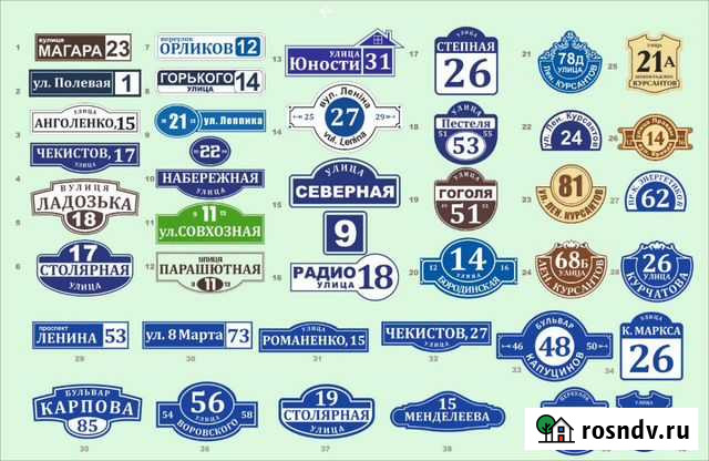 Изготавливаем адресные таблички на дом Казань - изображение 1