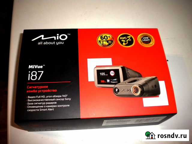 Видеорегистратор, радар-детектор Mio MiVue i87 Волгореченск - изображение 1
