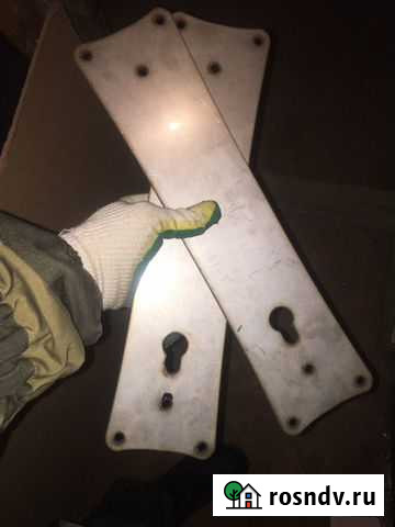 Накладки на дверь, замок. Нержавейка 3мм Кстово - изображение 1