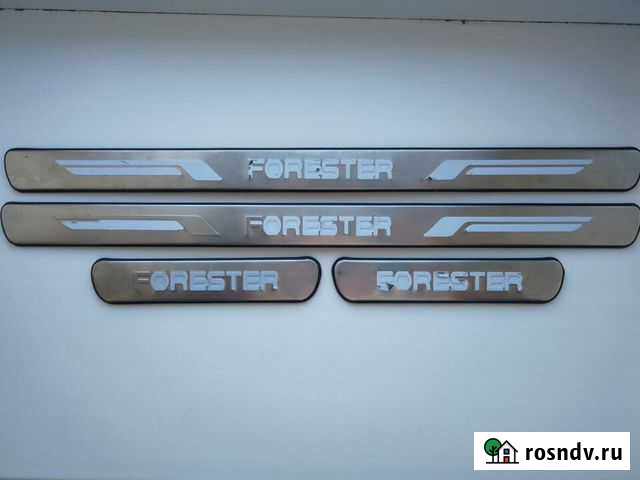 Накладки на пороги Subaru Forester 2012-2018г Белогорск - изображение 1