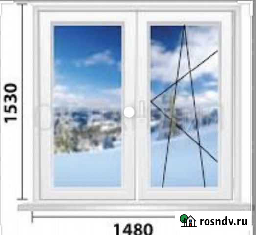 Пластиковое окно 1530х1480 под заказ Сургут - изображение 1