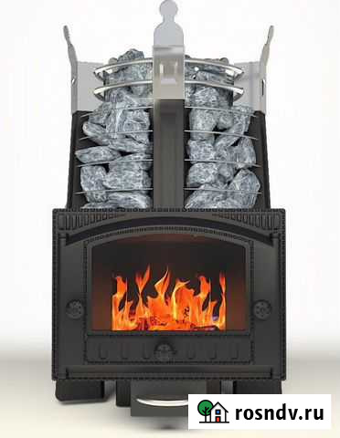 Печь банная Августа стоун стронг с панорамным стек Губкин - изображение 1