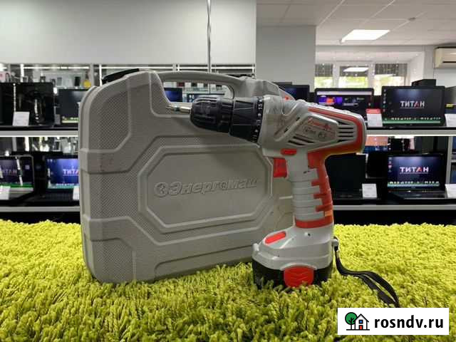 Аккумуляторная дрель-шуруповерт Энергомаш(сов24б) Медведево - изображение 1