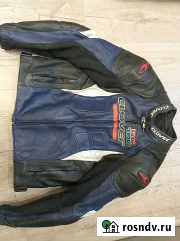 Мотокуртка кожаная мужская clover, 52р Мурманск - изображение 1