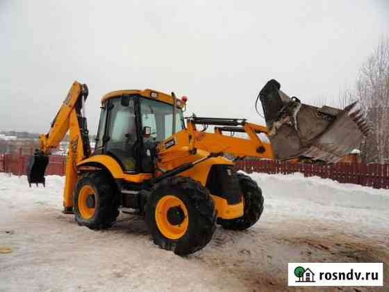 Экскаватор погрузчик JCB услуги Челябинск