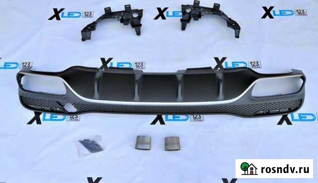 Диффузор бампера + насадки Mercedes W166 GLE63 Сочи - изображение 1