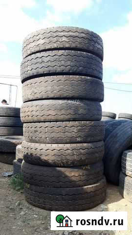 Шины б/у Кама змейка 11R22.5 бескамерка на Камаз Кизилюрт - изображение 1