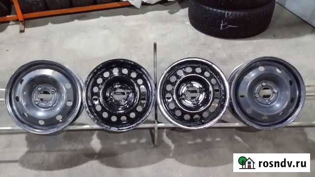 15301) К-кт дисков штамп R14 4х100/60,1/43 Ульяновск - изображение 1