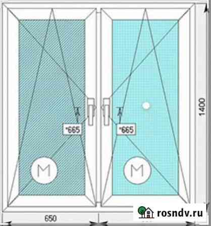 Пластиковое окно 1305х1400 под заказ Сургут