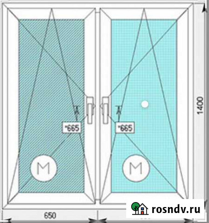 Пластиковое окно 1305х1400 под заказ Сургут - изображение 1