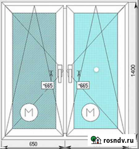 Пластиковое окно 1305х1400 под заказ Сургут - изображение 1