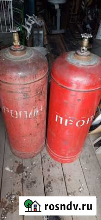 2 газовых баллона. б/у 50л Зея - изображение 1