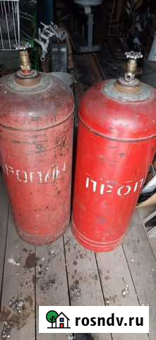 2 газовых баллона. б/у 50л Зея - изображение 1