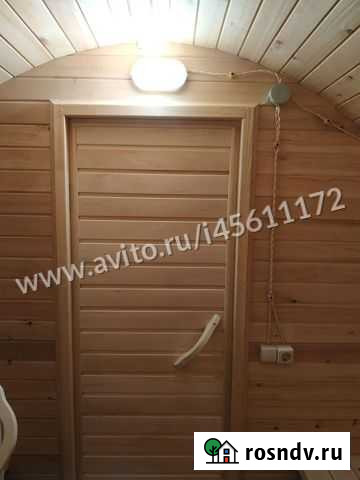 Баня бочка 3,5 м из Кедра увеличенная под ключ Ялта - изображение 1