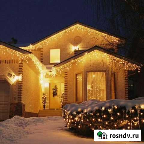 Новогоднее световое оформление домов Павловская Слобода - изображение 1