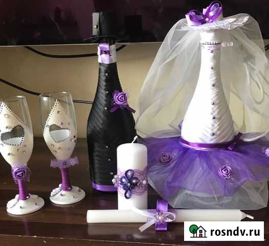 Свадебное оформление шампанского,Бокалов и пр Симферополь - изображение 1