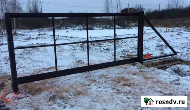 Откатные ворота под ключ (без заполнения) Великий Новгород - изображение 1