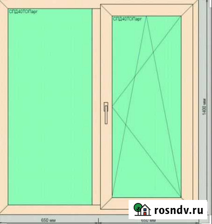 Пластиковое окно 1400х1301 под заказ Сургут - изображение 1