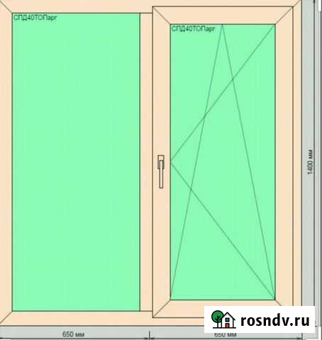 Пластиковое окно 1400х1301 под заказ Сургут - изображение 1