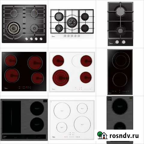 Варочная панель индукция, электро, газ midea Ижевск - изображение 1