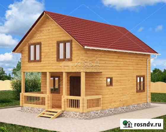 Дом из бруса 6х9 м 2 этажа, с террасой Екатеринбург