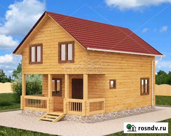 Дом из бруса 6х9 м 2 этажа, с террасой Екатеринбург - изображение 1