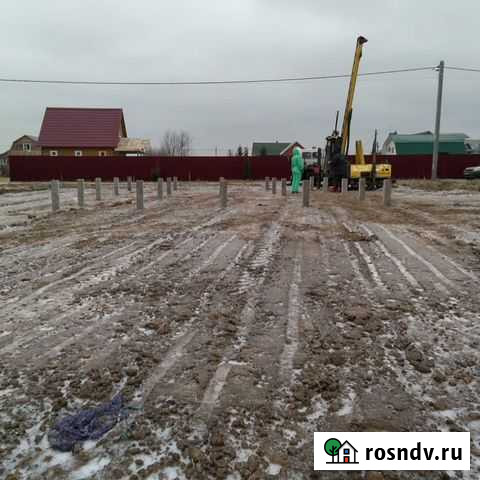 Фундамент на жб сваях. Забивка свай Клин - изображение 1