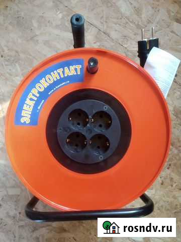 Удлинитель на катушке силовой 4 розетки 50м Чехов - изображение 1
