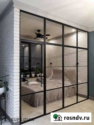 Раздвижная перегородка с матовым стеклом Домодедово - изображение 1