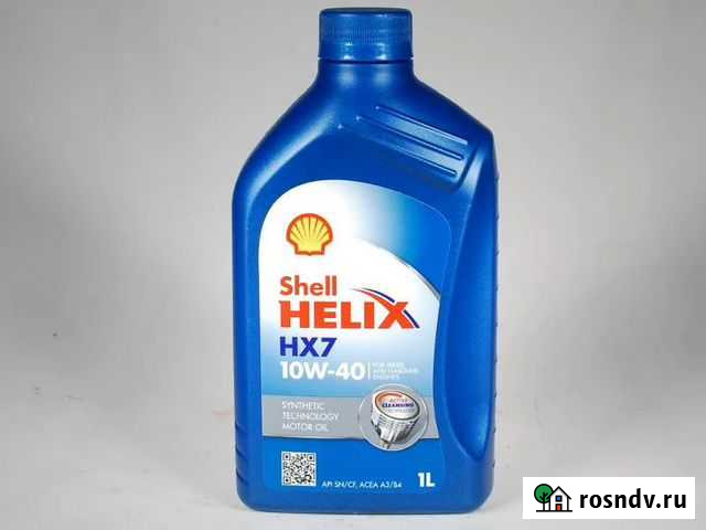 Масло shell helix 10W40 1Л - П/синтетика HX7 Барнаул - изображение 1