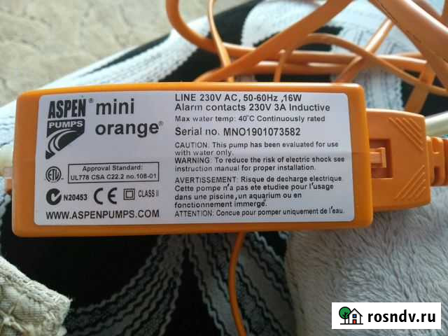 Насос дренажный mini orange aspen Омск - изображение 1
