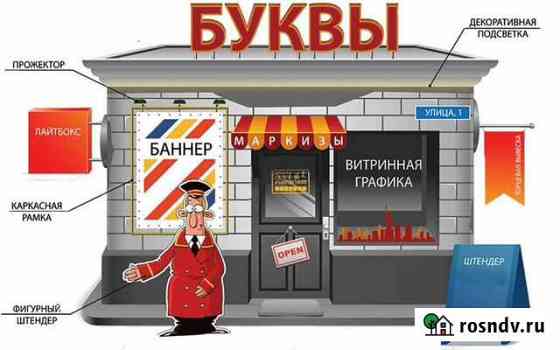 Вывески, буквы, световые короба, ремонт вывесок Краснодар
