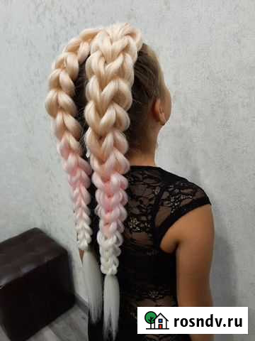 Прически, объёмные 3Д косы на заколках Череповец - изображение 1