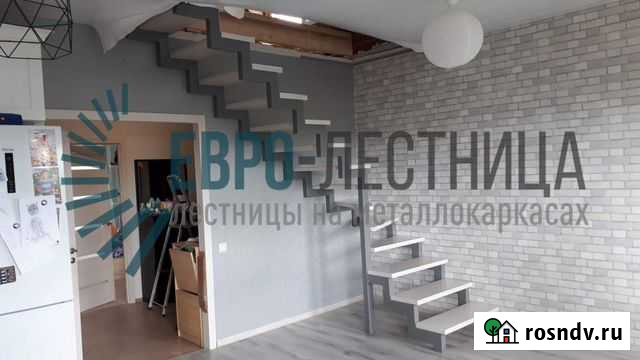Лестница на второй этаж (каркас + ступени) Давлеканово - изображение 1