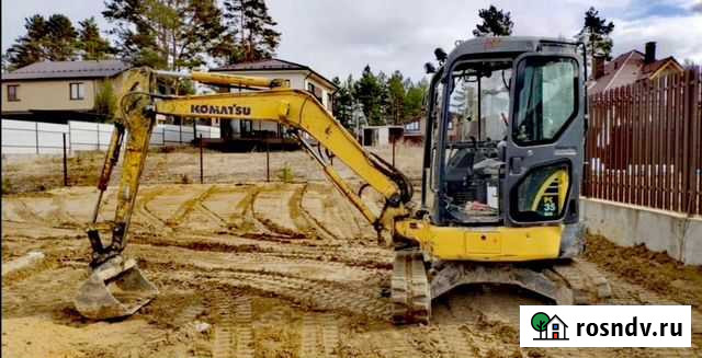 Мини экскаватор. Услуги мини-экскаватора. Аренда Чайковский - изображение 1