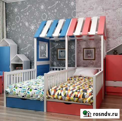 Кровать детская домик чердак. Индивидуальный проек Ярославль - изображение 1