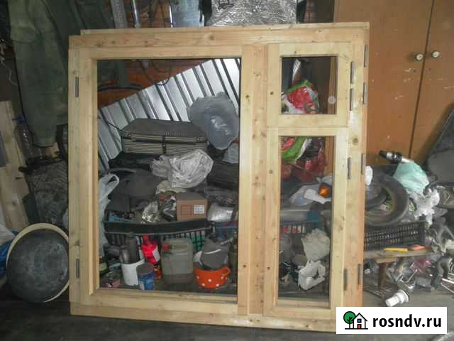 Деревянные рамы без стекол 2 штуки новые 1.45х1.45 Обнинск - изображение 1