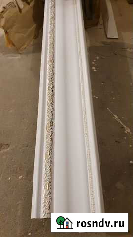 Багет cosca карниз 110, белый С золотом, A1011/WG2 Володарск - изображение 1