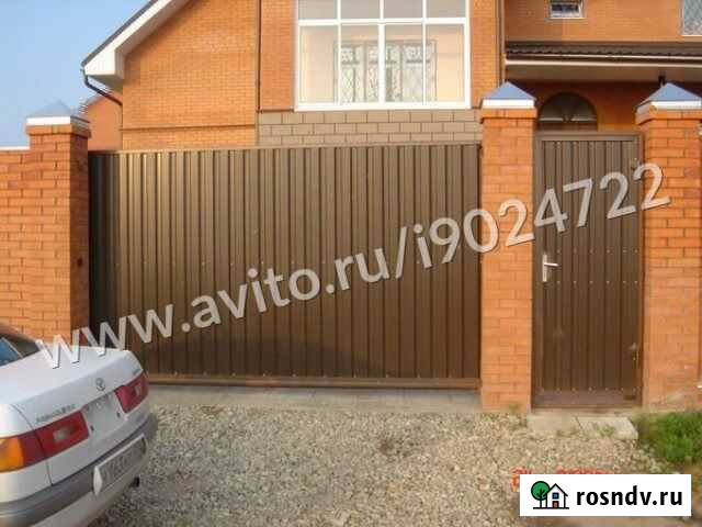 Ворота откатные консольные металлические сварные Новороссийск - изображение 1