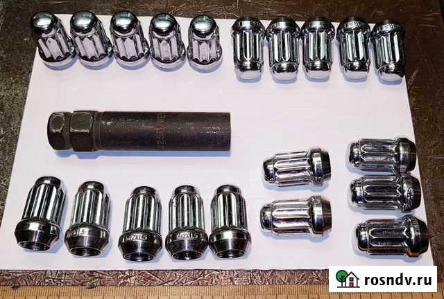 Хромированные гайки TPI М12х1,5 с ключом Дмитров - изображение 1