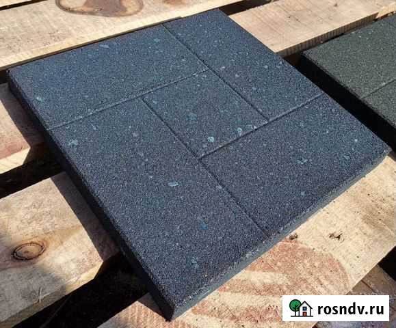 Резиновая плитка 300х300х10мм, черная Копейск - изображение 1