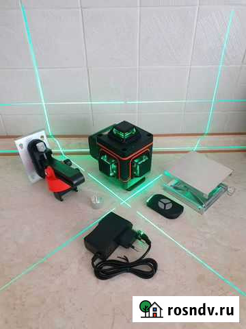 Лазерный уровень нивелир 4D/16 линий 360 (зеленый) Мытищи - изображение 1