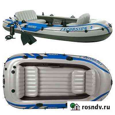 Надувная лодка Intex Excursion-4 Set Реж
