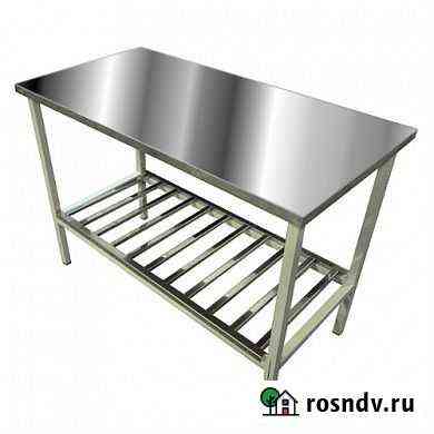 Стол производств.1800х600х870 полка-решетка нерж Иркутск