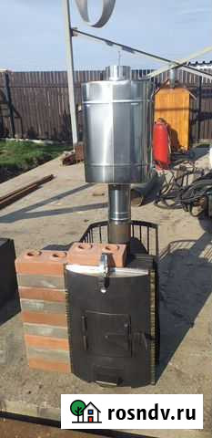 Банная печь в камнях с нержавеющим баком 60 л Зыково - изображение 1