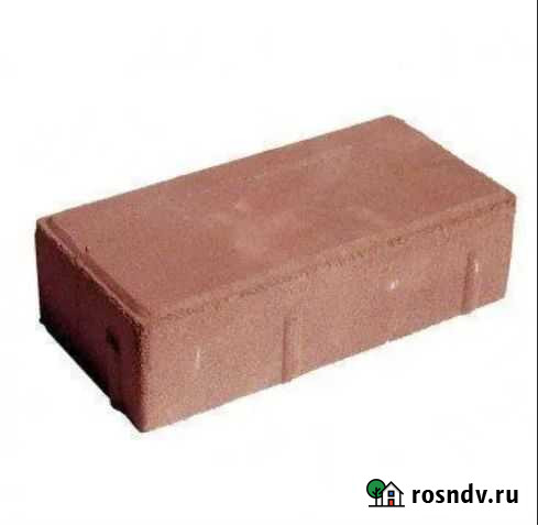 Брусчатка кирпичик 100х200х60 красная Богородск - изображение 1
