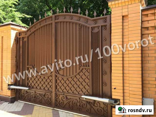 Кованые распашные ворота Салават - изображение 1