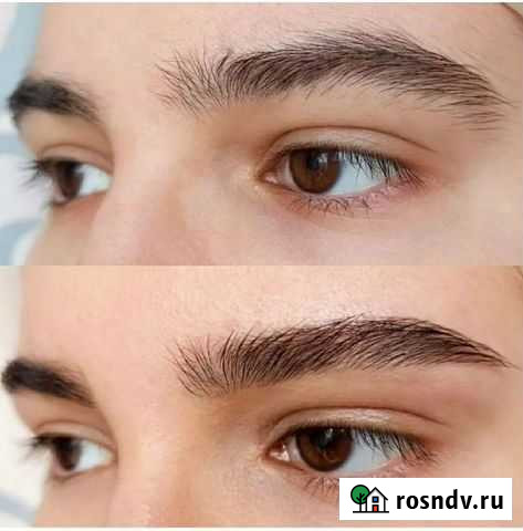 Коррекция и окрашивание бровей ниткой Люберцы - изображение 1