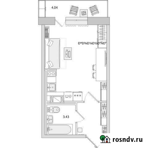 Квартира-студия, 28 м², 11/17 эт. на продажу в Санкт-Петербурге Санкт-Петербург - изображение 1